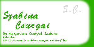 szabina csurgai business card